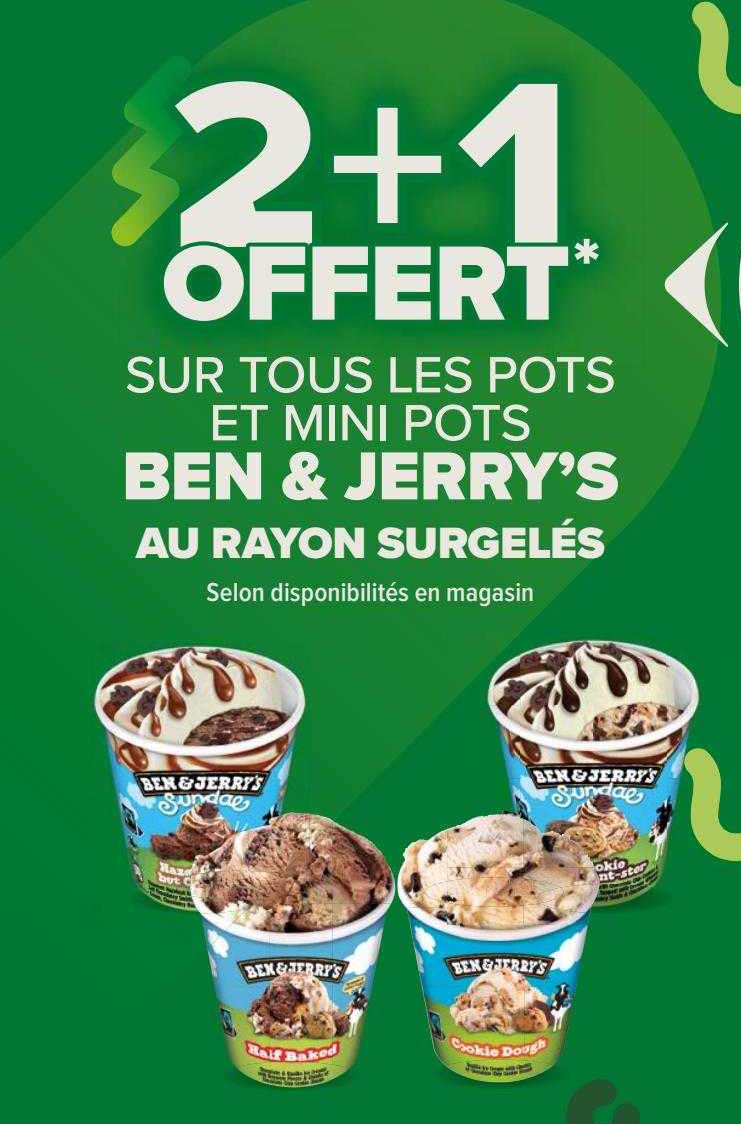 les pots et mini pots ben & jerry's