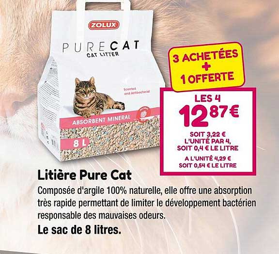 litière pure cate