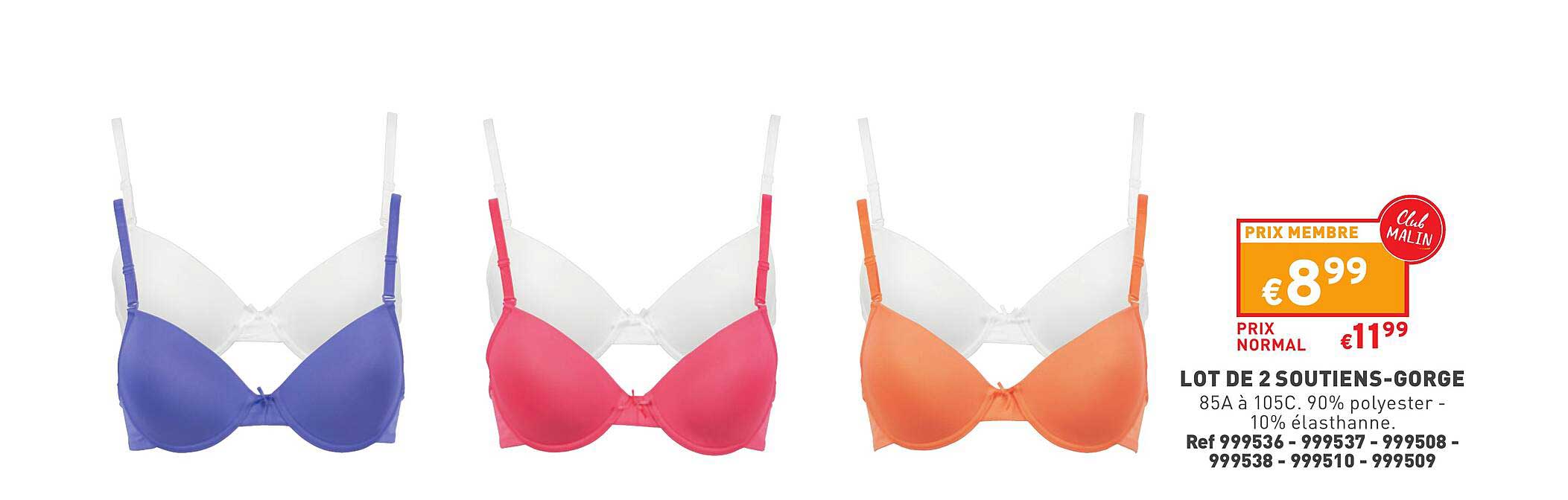 lot de 2 soutiens-gorge