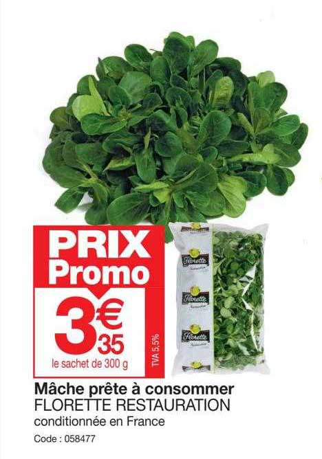 mâche prête à consommer florette restauration