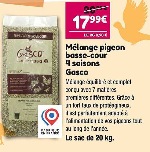 mélange pigeon basse-cour 4 saisons gasco