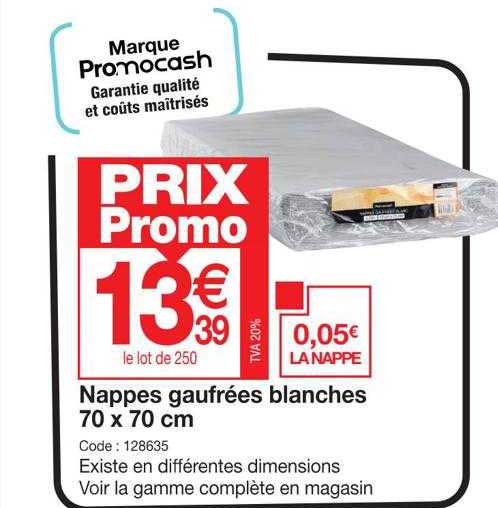 nappes gaufrées blanches