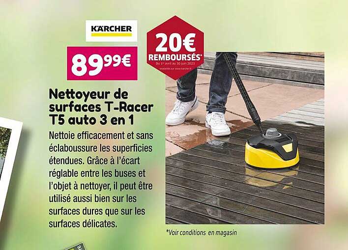 nettoyeur de surfaces t-racer t5 auto 3en1