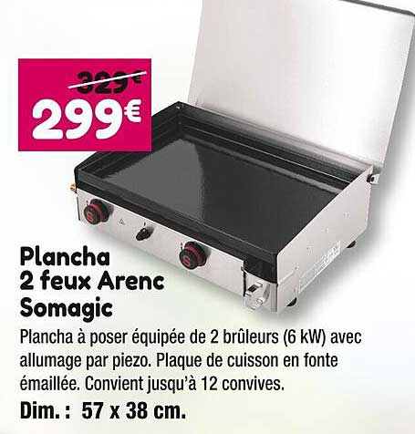 Plancha 2 Feux Arenc Somagic