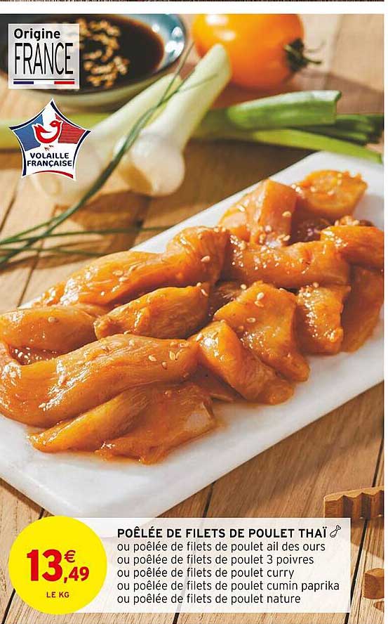 Poêlée De Filets De Poulet Thaï