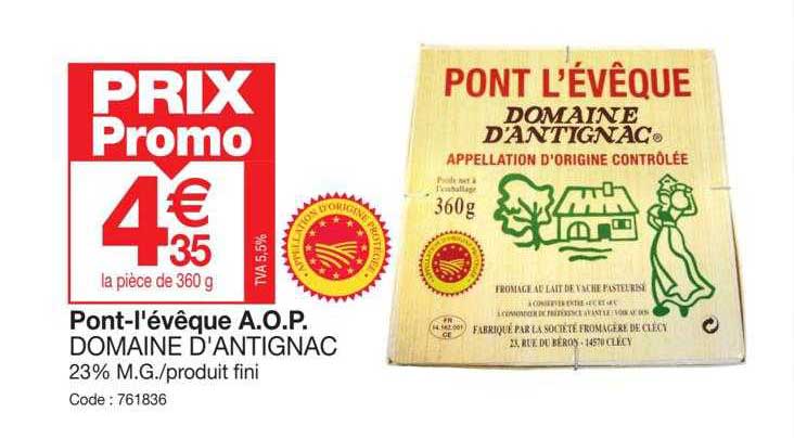 pont-l'évêque aop domaine d'antignac