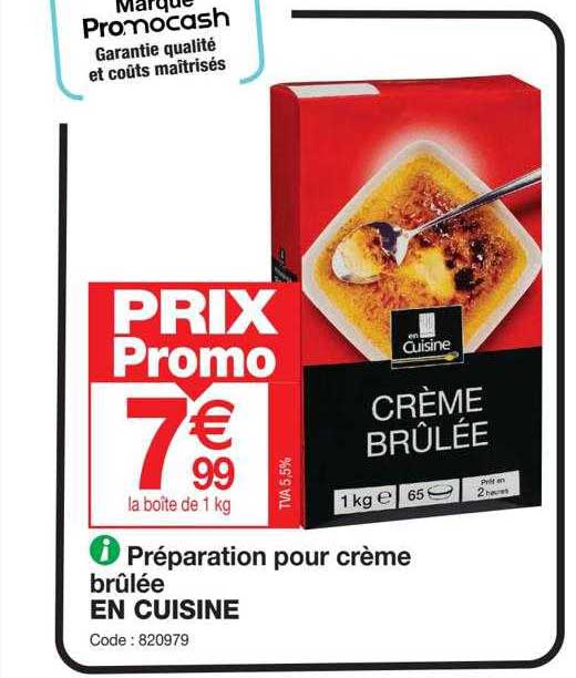 préparation pour crème brûlée en cuisine