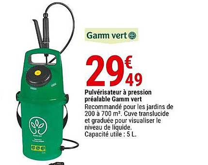 pulvérisateur à pression préalable gamm vert