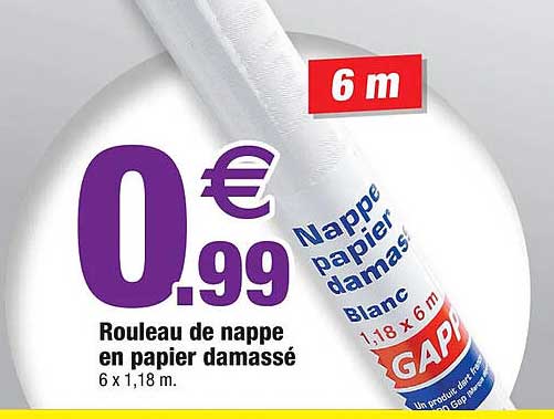 Rouleau De Nappe En Papier Damassé