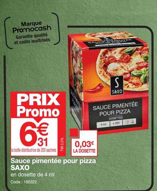 sauce primentée pour pizza saxo