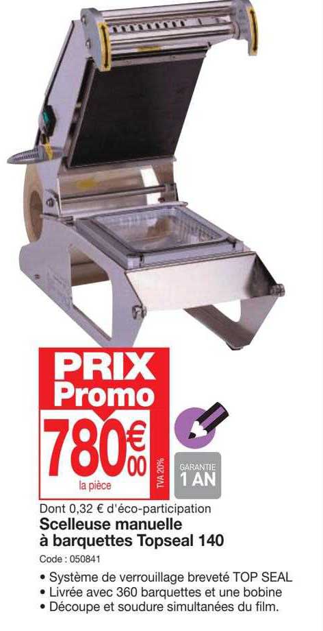 Scelleuse Manuelle à Barquettes Topseal 140