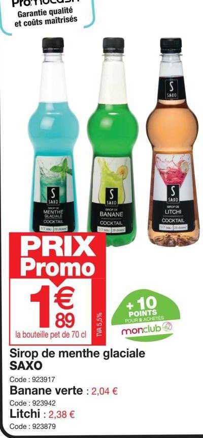 Sirop De Menthe Glaciale Saxo