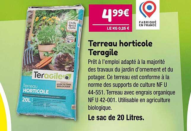 terreau horticole teragile