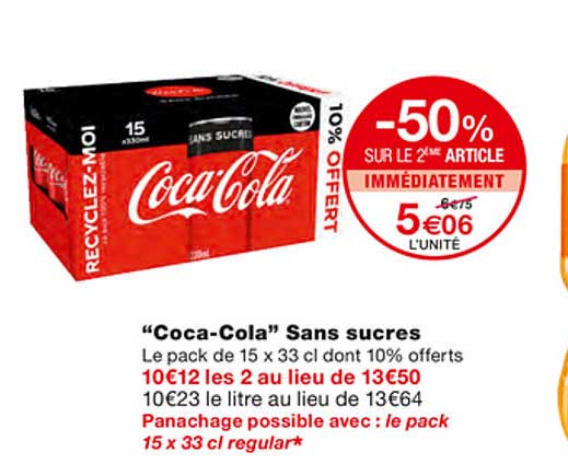"coca-cola" sans sucres