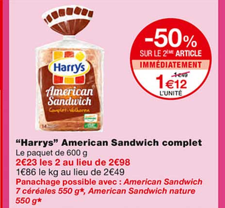 "harrys" American Sandwich Complet