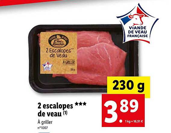 2 Escalopes De Veau