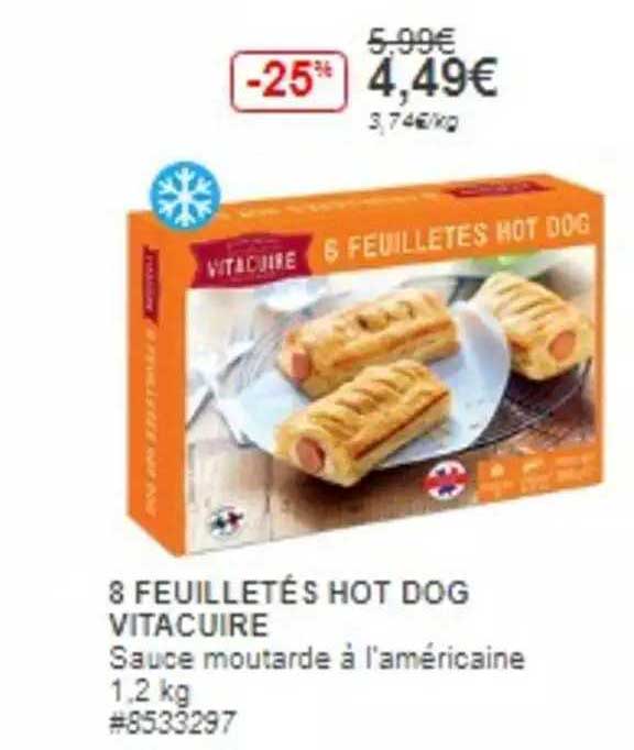 8 feuilletes hot dog vitacuire