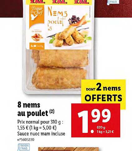 8 Nems Au Poulet