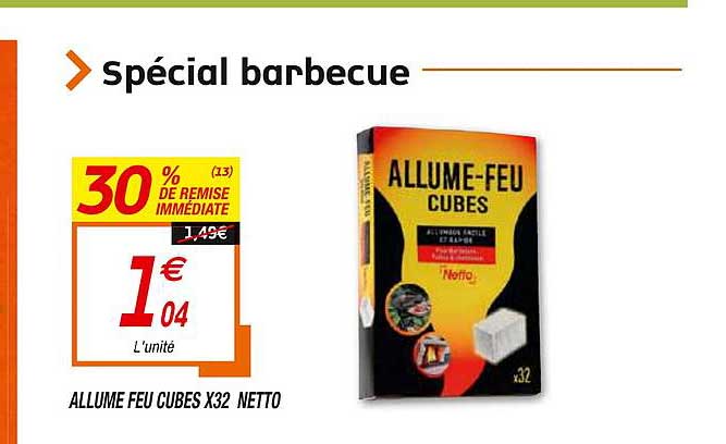 allume feu cubes x32 netto