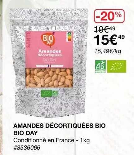 amandes decortiquees bio bio day