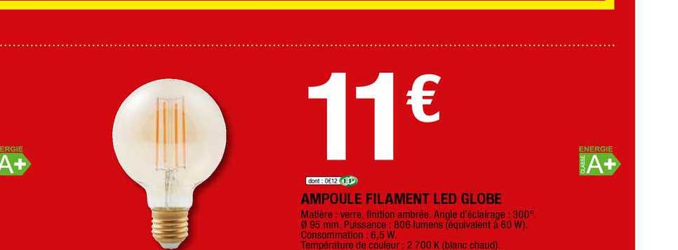 ampoule filament led globe