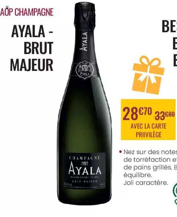 aop champagne ayala - brut majeur