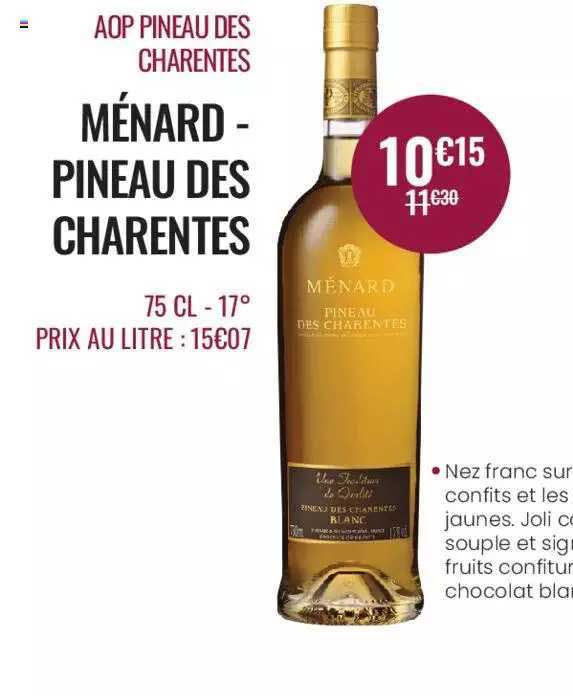 aop pineau des charentes ménard - pineau des charentes