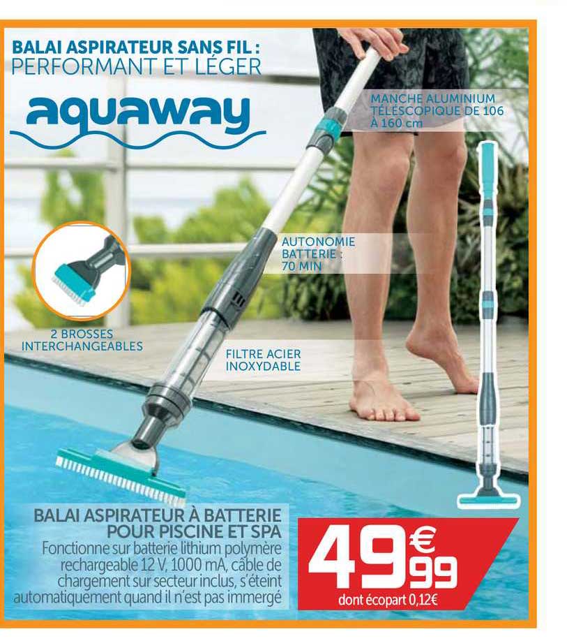 Balai Aspirateur à Batterie Pour Piscine Et Spa