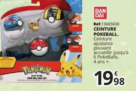 bandai ceinture pokeball
