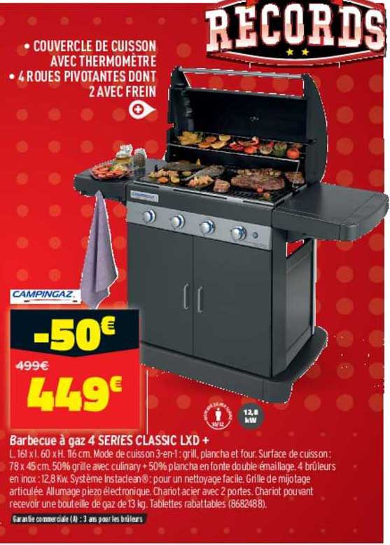 barbecue à gaz 4 series classic lxd+