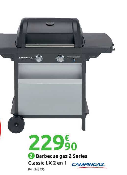 barbecue gaz 2 series classic lx 2 en 1 campingaz