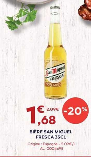 bière sans miguel fresca 33 cl