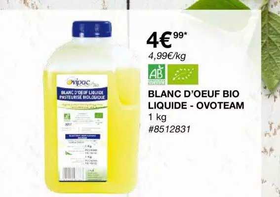 blanc d'oeuf bio liquide ovoteam