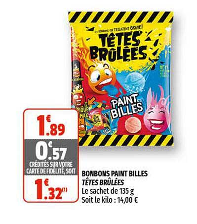 bonbons paint billes têtes brûlées