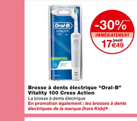 brosse à dents électrique "oral-b" vitality 100 cross action