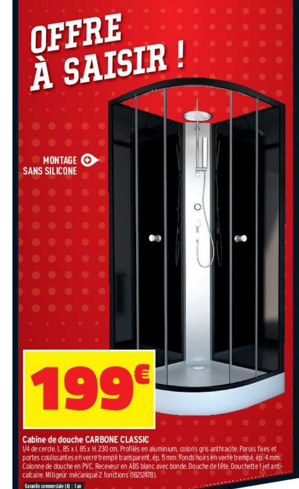 Cabine De Douche Carbone Classic
