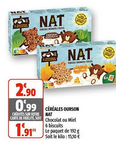 céréales ourson nat