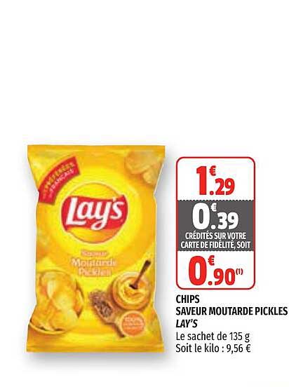 Chips Saveur Moutarde Pickles Lay's