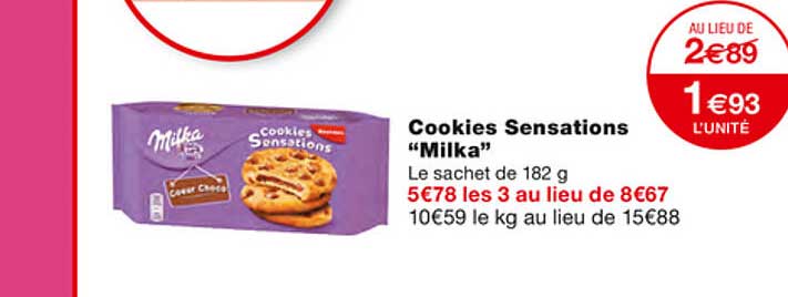 Cookies Sensations "milka"