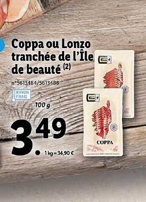 coppa ou lonxzo tranchee de l'ile de beaute
