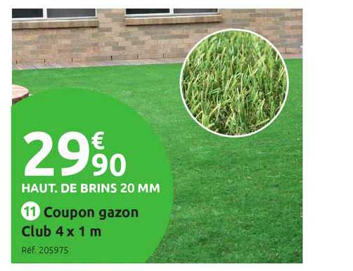 coupon gazon club 4 x 1 m