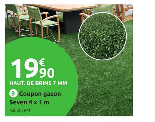 coupon gazon seven 4 x 1 m