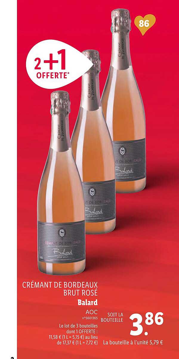 Cremant De Bordeaux Brut Rose Balard Aoc