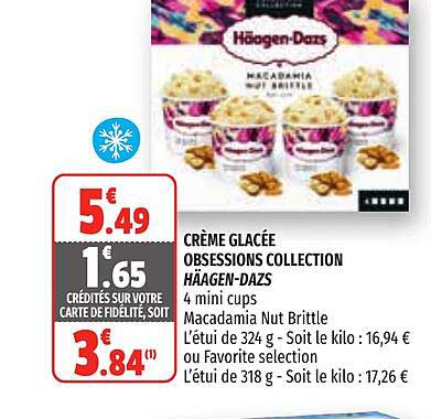 crème glacée obsessions collection häagen-dazs