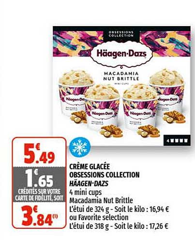 crème glacée obsessions collection häagen-dazs