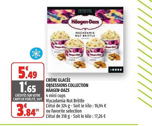 crème glacée obsessions collection häagen-dazs