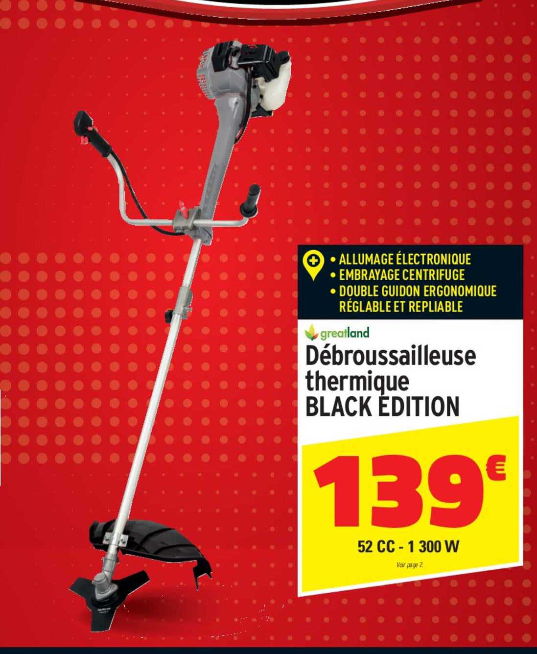 débroussailleuse thermique black édition greatland