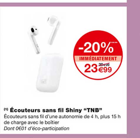 écouteurs sans fil shiny "tnb"