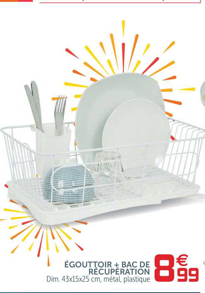 égouttoir + bac de récupération