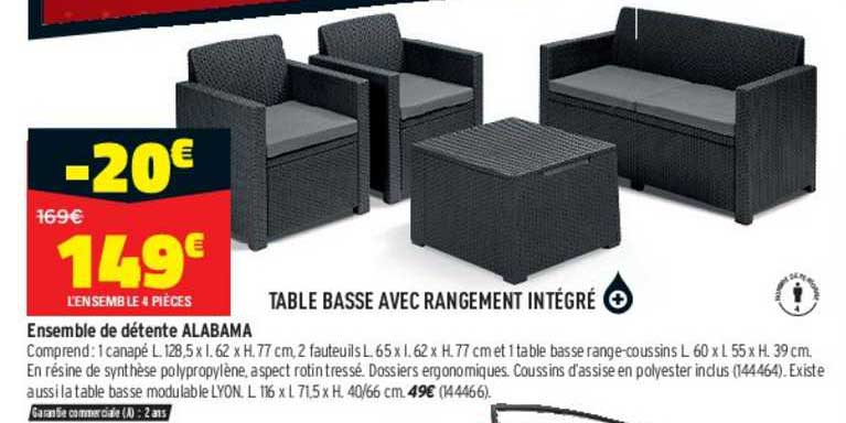 ensemble de détente alabama